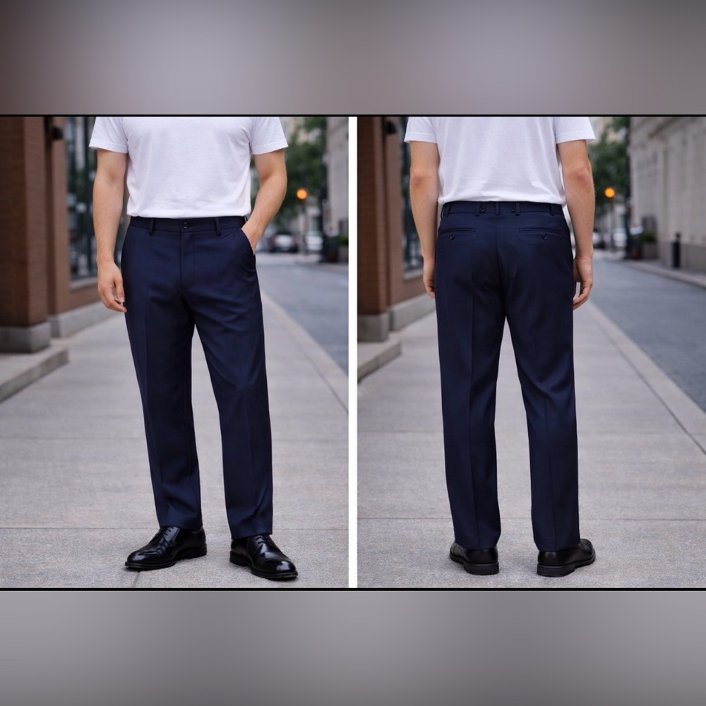 NEW Cricketeer Dress Pants Mens Wool Blend Trousers Flat Front Dallass 40W 34L